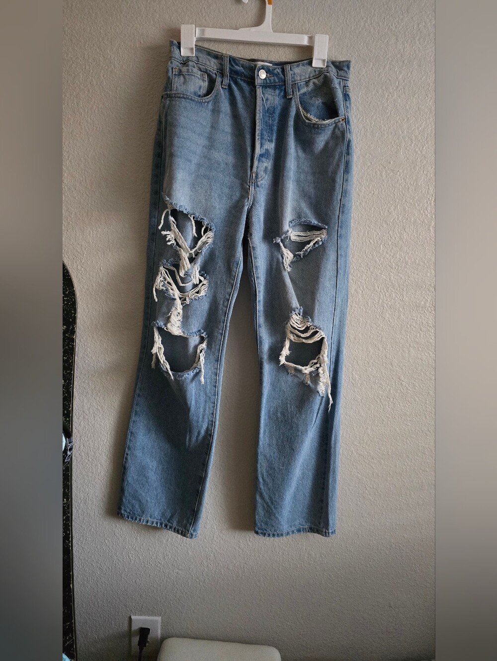 Cello Light Blue Ripped Boyfriend Jeans